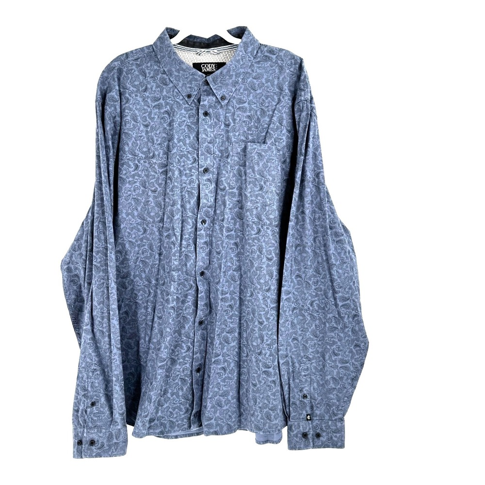Cody James Men's Paisley Western Shirt 3XLT Blue Rodeo Cowboy Big Tall Country